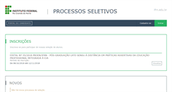 Desktop Screenshot of processoseletivo.ifrn.edu.br