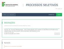 Tablet Screenshot of processoseletivo.ifrn.edu.br